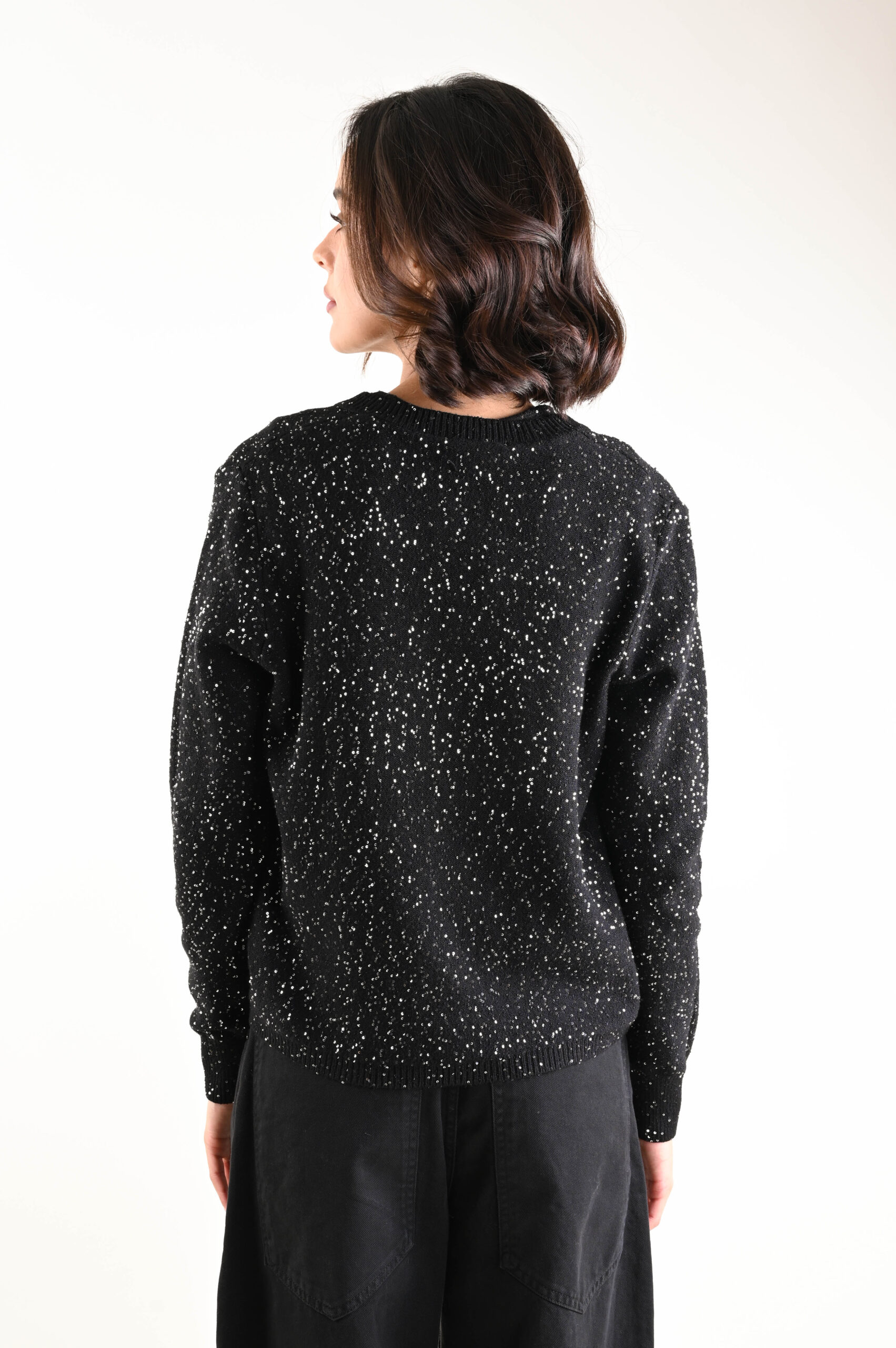CARDIGAN IN MAGLIA CON PAILLETTES - Imagen 4