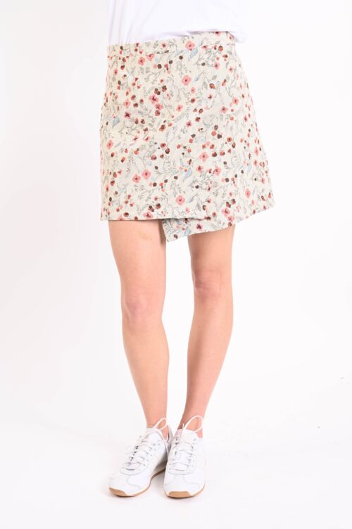 MINI GONNA A PORTAFOGLIO FANTASIA FLOREALE