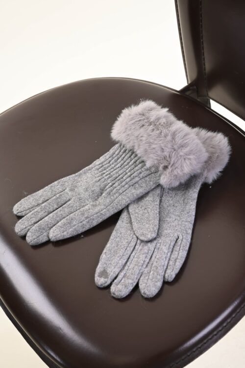 GUANTI MORBIDI CON POLSINO IN ECO-PELLICCIA