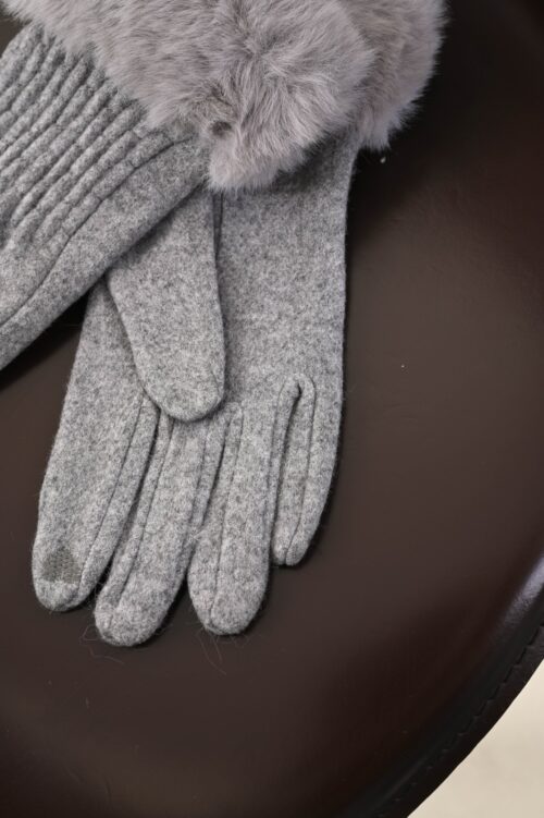 Alternative view of GUANTI MORBIDI CON POLSINO IN ECO-PELLICCIA
