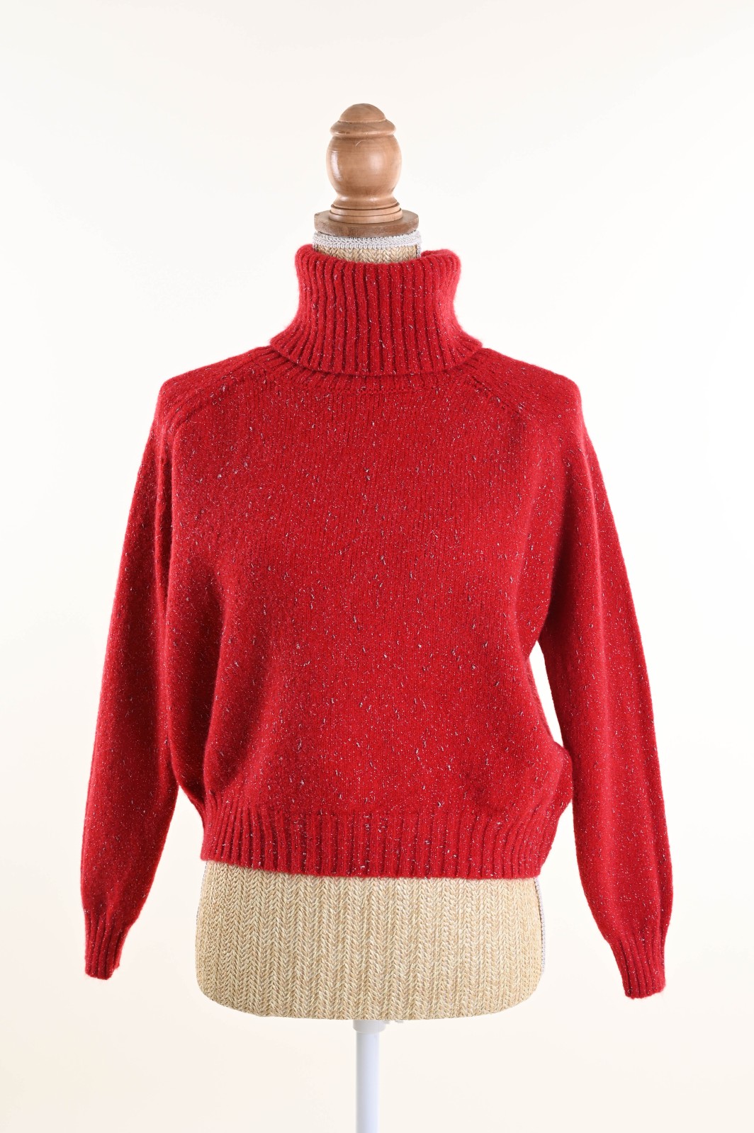 U8691-90_ROSSO DOLCEVITA DONNA MORBIDO CON FILO LUREX - Rosso, TU