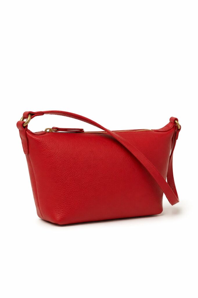 BORSA A SPALLA IN SIMILPELLE CON ZIP 