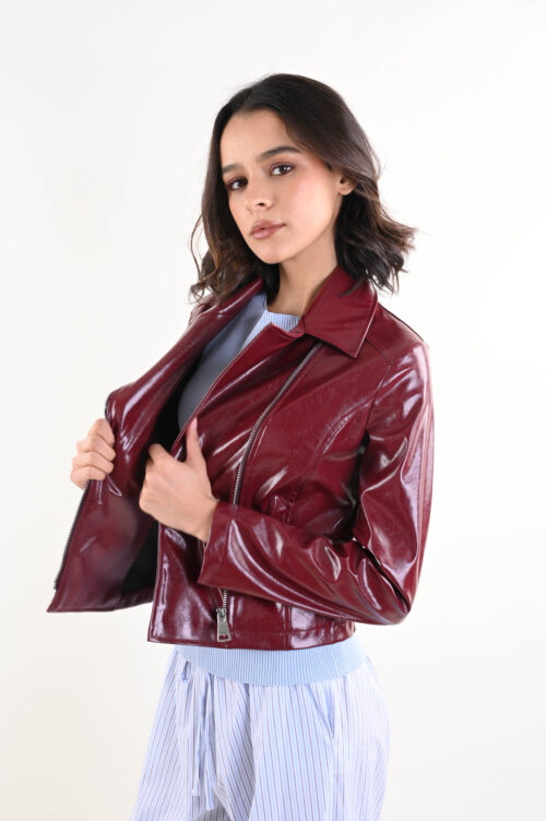 Alternative view of GIUBBINO EFFETTO PELLE LUCIDA