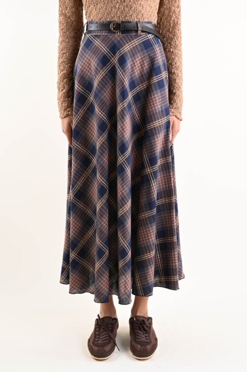 Alternative view of GONNA A QUADRI CON CINTURA