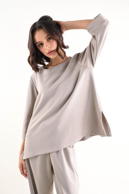 FELPA CON SPACCHETTI LATERALI SPORT