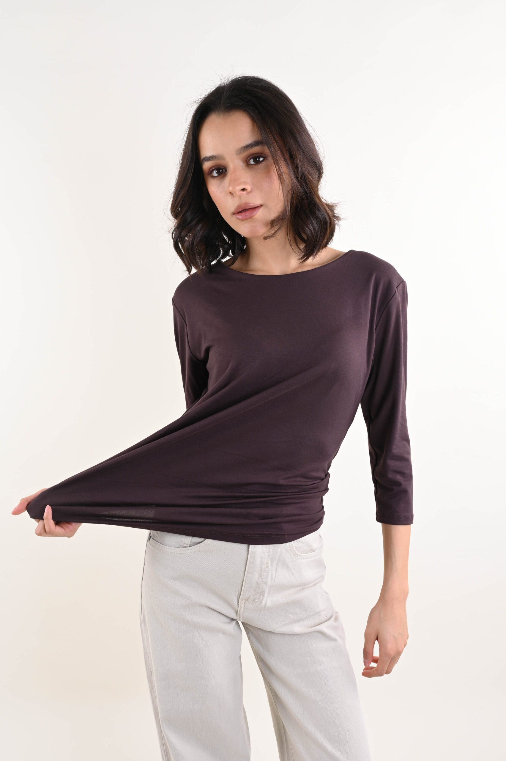 BM26111-06_MORO MAGLIA MANICA TRE QUARTI - Moor, TU