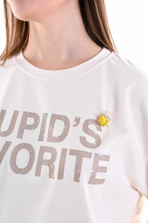 Alternative view of T-SHIRT CON INSERTI IN PIZZO "CUPID'S FAVORITE"