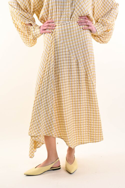 GONNA A QUADRI EFFETTO STROPICCIATO