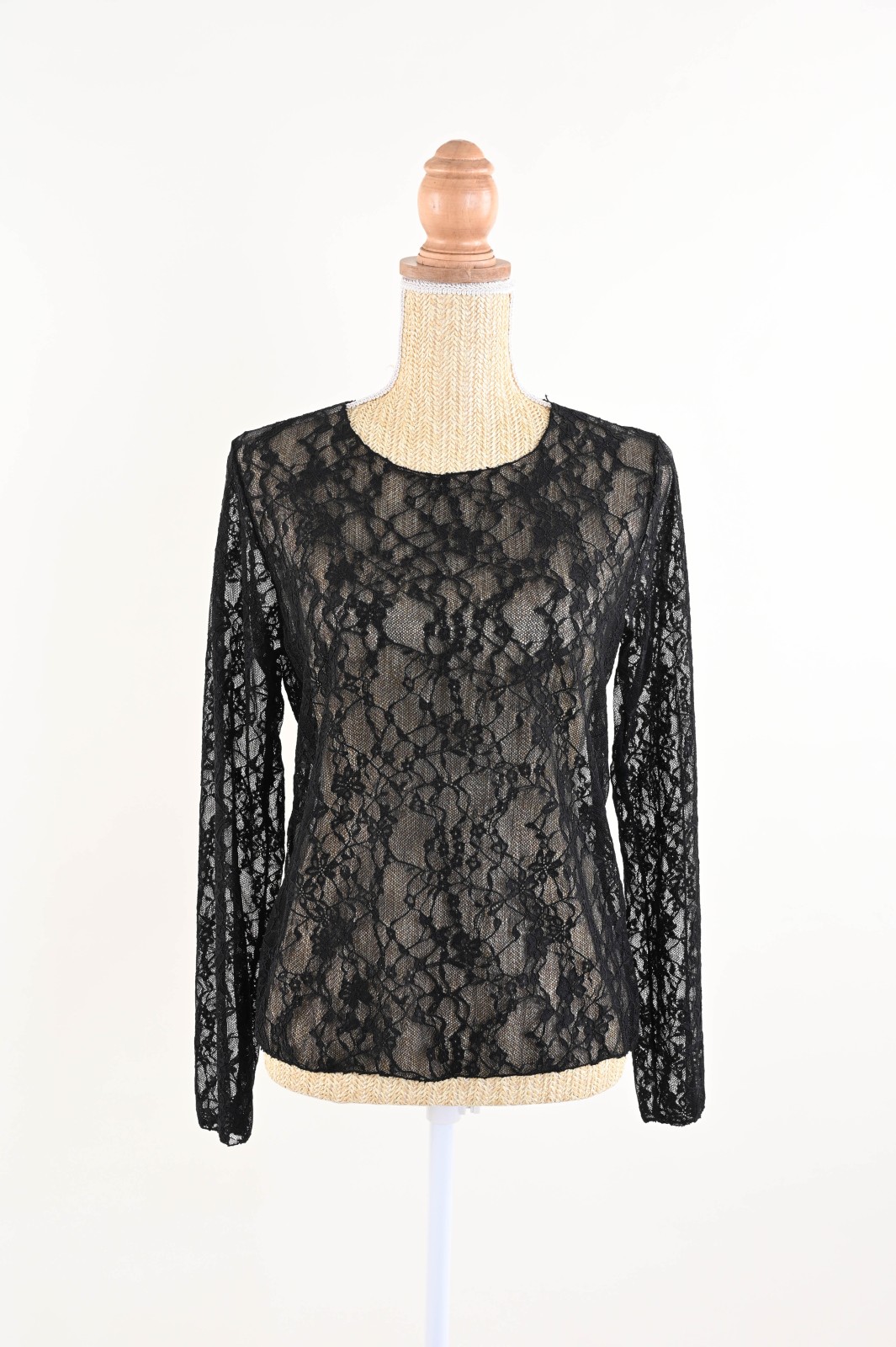 DSC_0056 MAGLIA IN PIZZO LEGGERO - Nero, TU