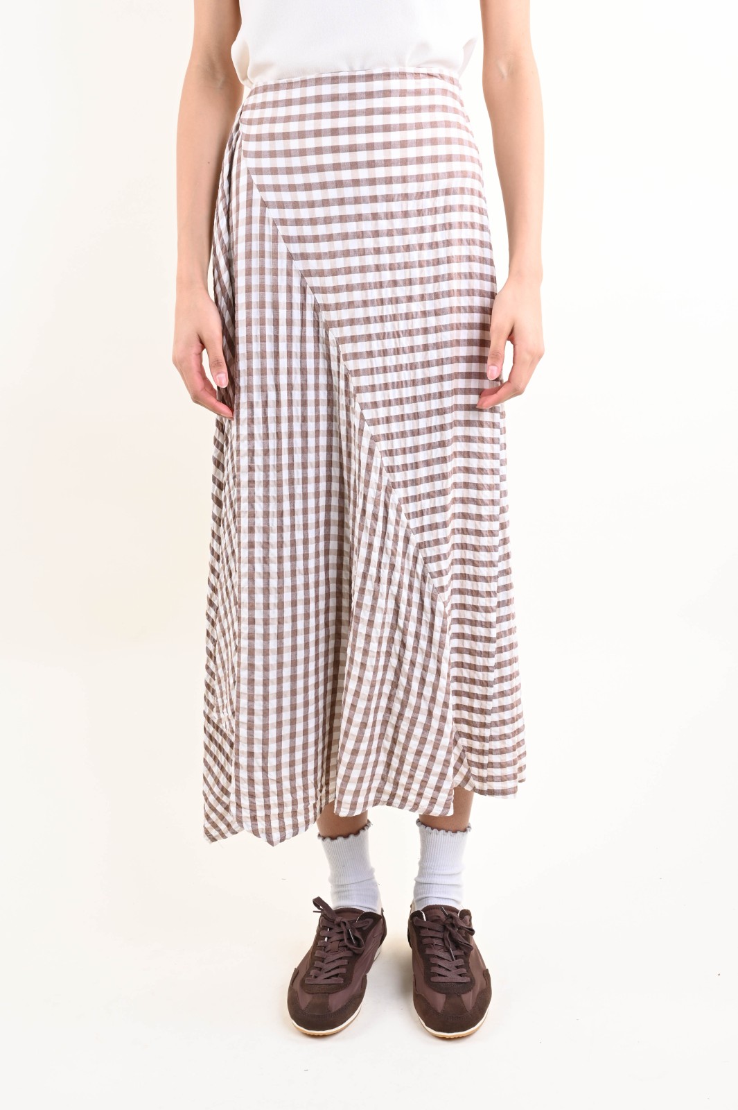 GONNA A QUADRI EFFETTO STROPICCIATO - Imagen 2