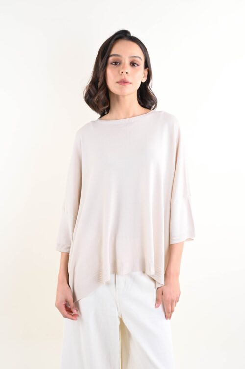 MAGLIA DONNA OVERSIZE CON SCOLLO GIROCOLLO