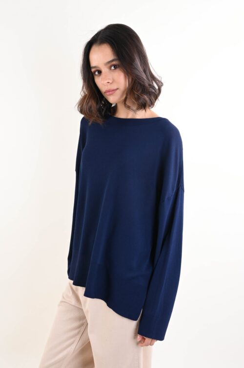 Alternative view of PULLOVER GIROCOLLO CON VESTIBILITÀ AMPIA