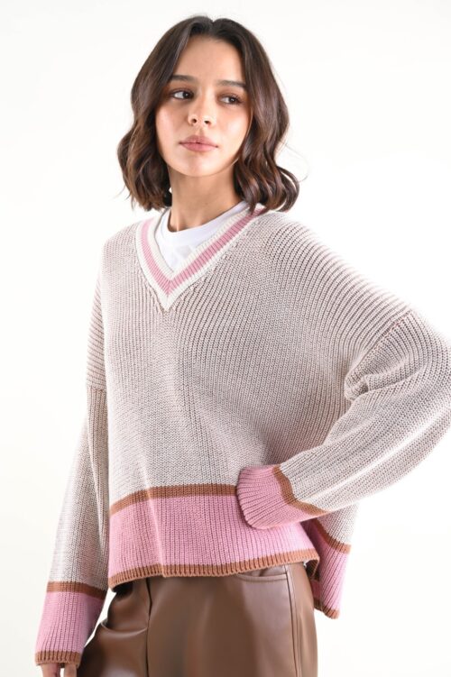 MAGLIONCINO SCOLLO A V A COSTINE