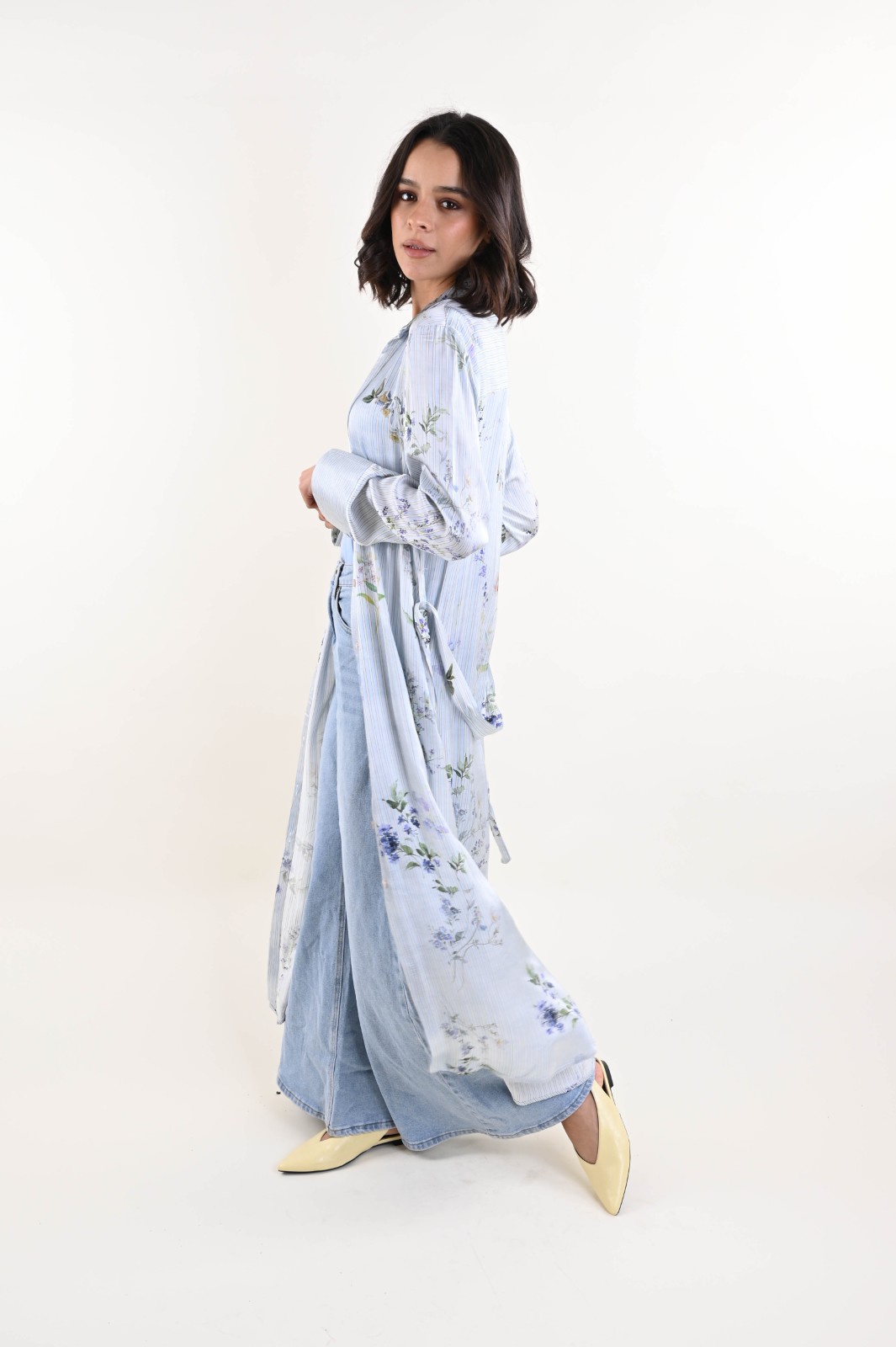 ABITO CHEMISIER A RIGHE FANTASIA FLOREALE - Image 7