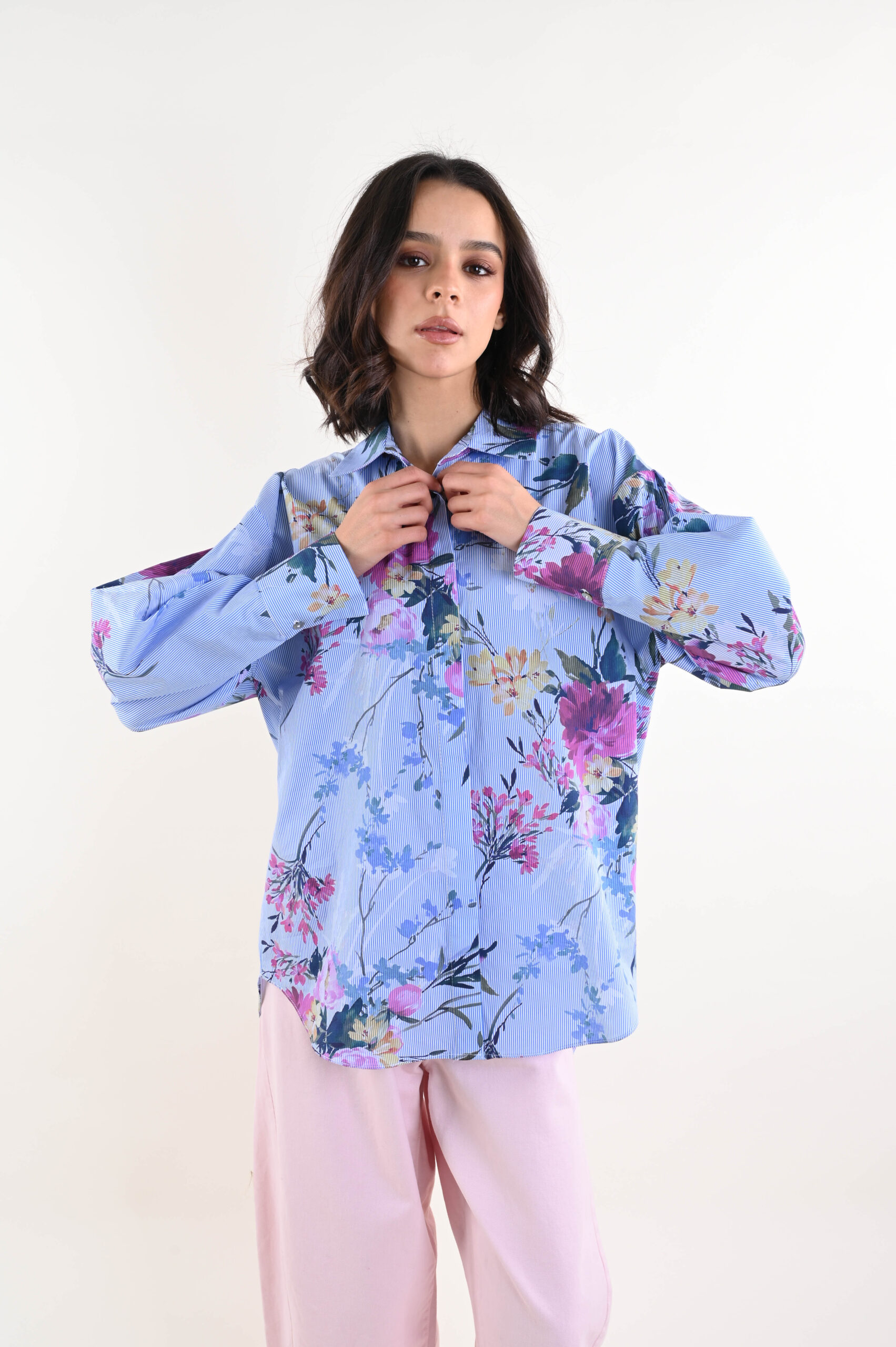 CAMICIA DONNA STAMPA FLOREALE