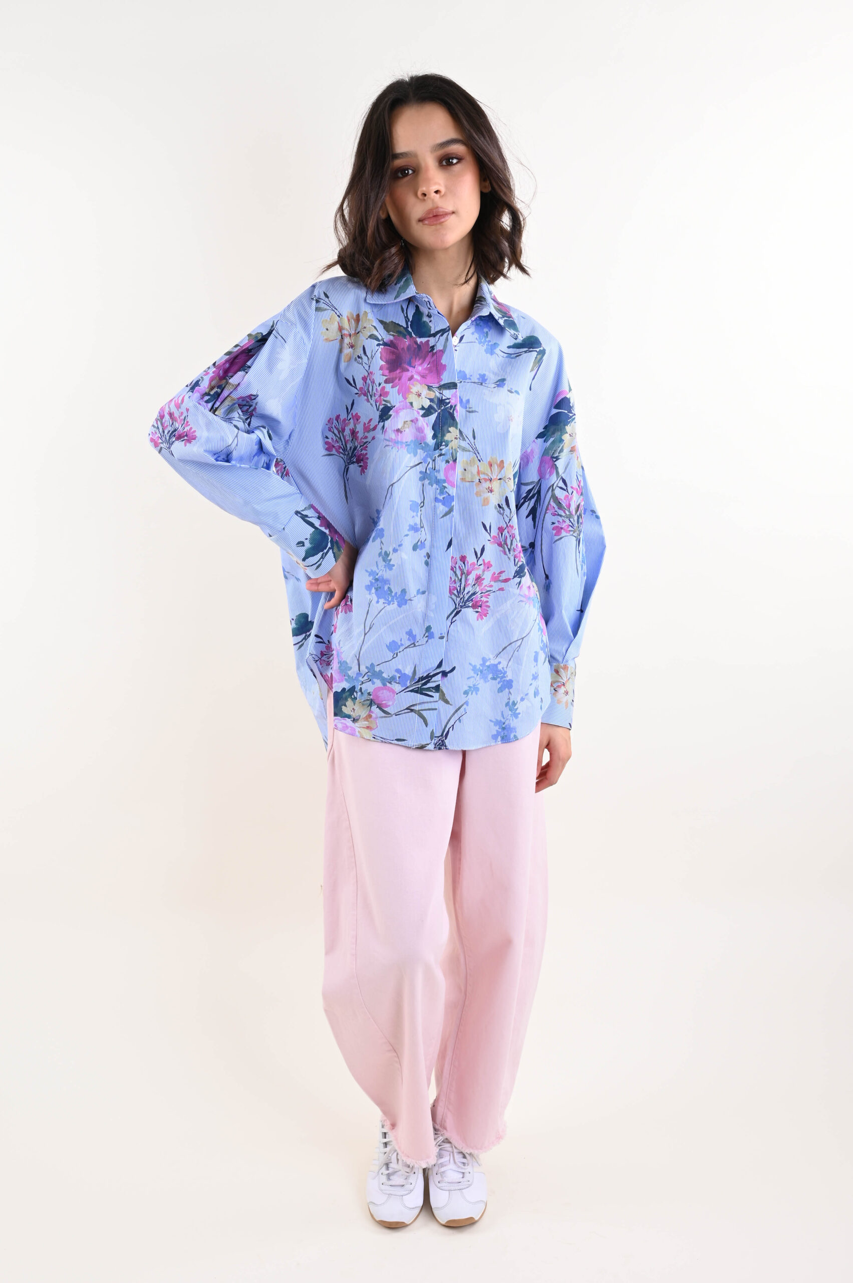 CAMICIA DONNA STAMPA FLOREALE - immagine 2