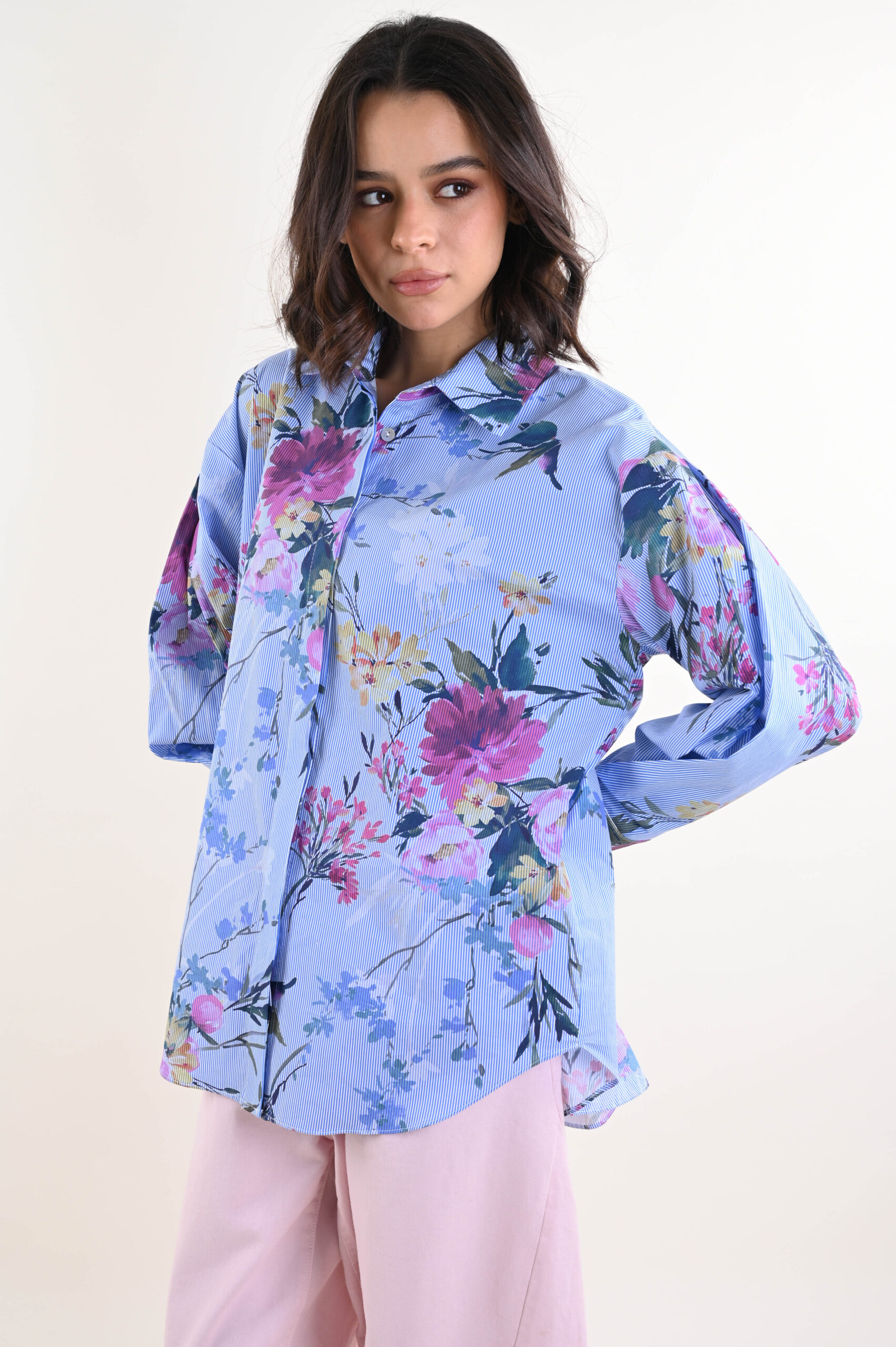 CAMICIA DONNA STAMPA FLOREALE - immagine 3