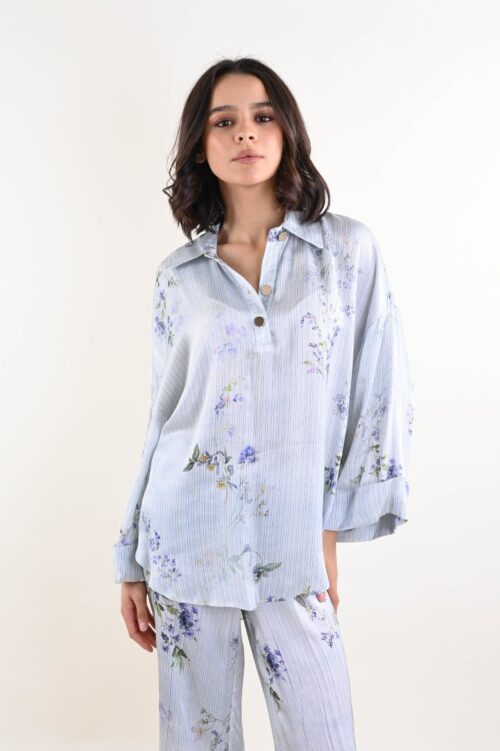 CAMICIA CON BOTTONCINI DORATI