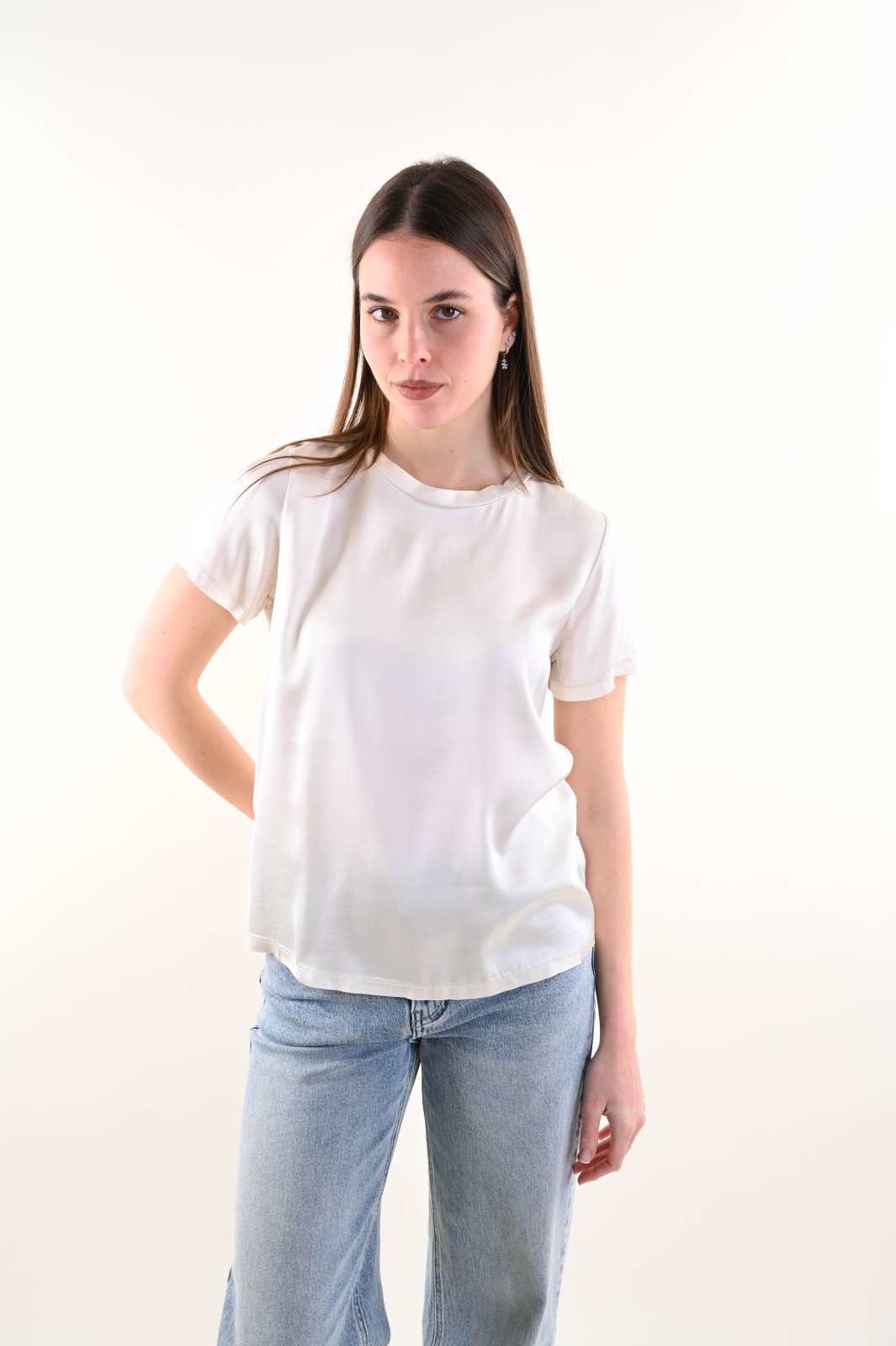 FLG128B-06_BURRO T-SHIRT SATIN - Burro, M