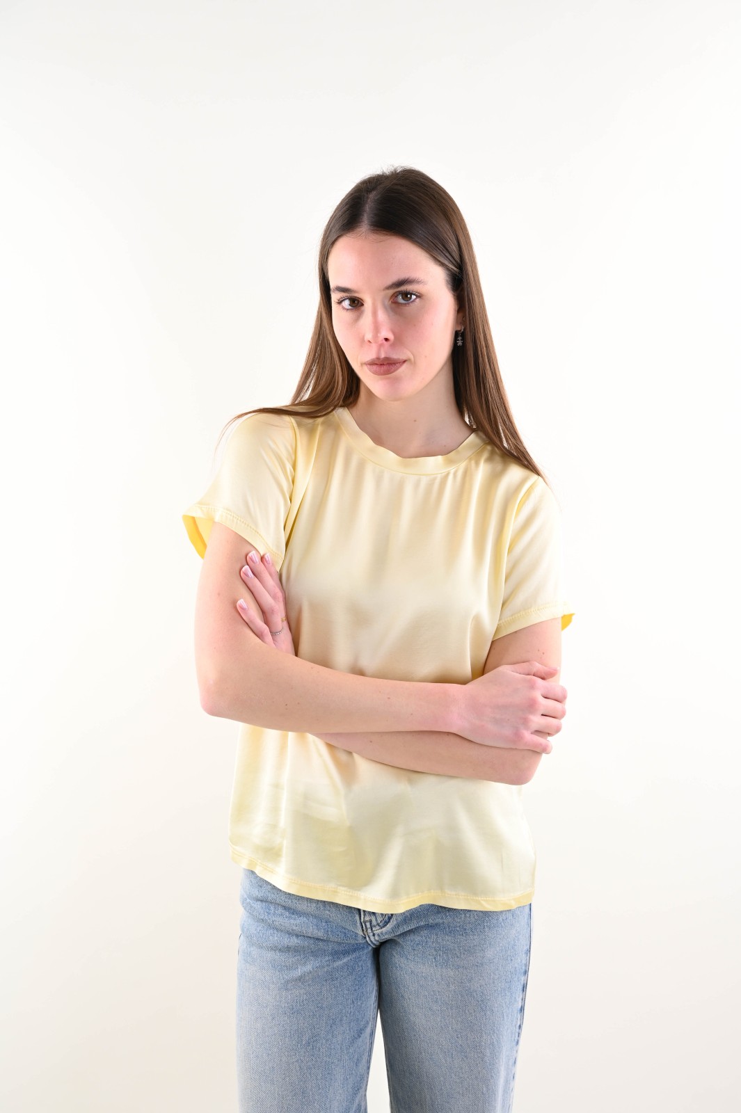 FLG128B-06_GIALLO T-SHIRT SATIN - Giallo, XL