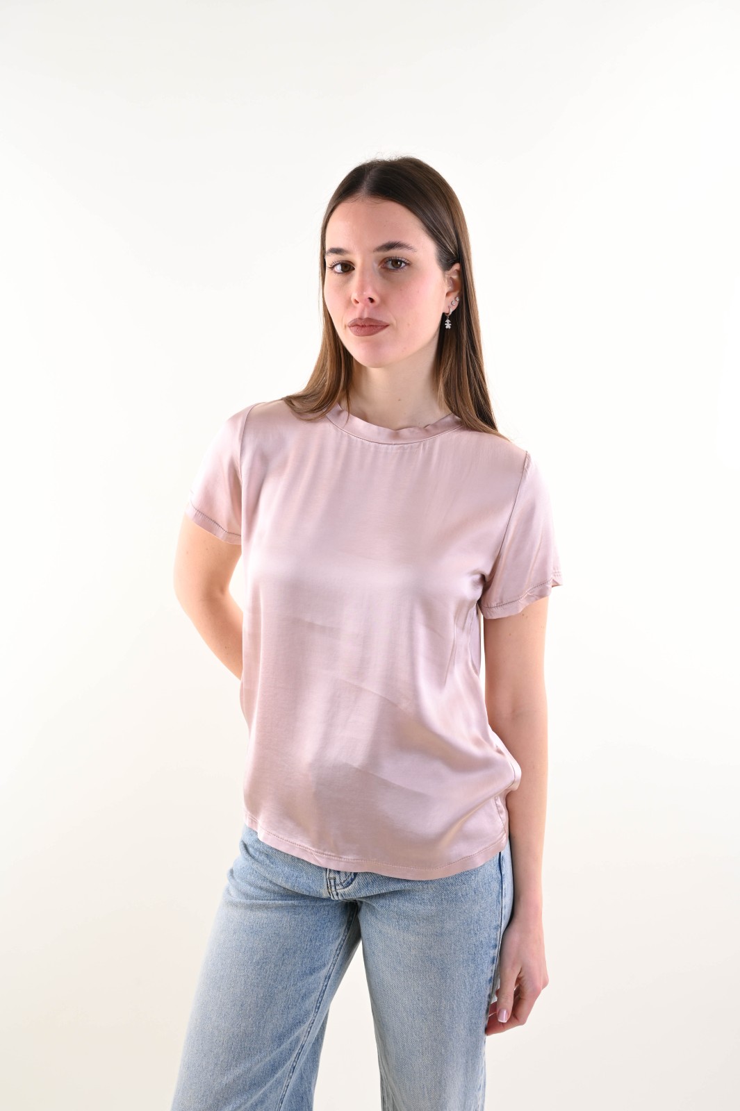 FLG128B-06_PETALO T-SHIRT SATIN - Petalo, S