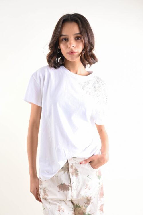 Alternative view of T-SHIRT CON DECORAZIONE SULLA MANICA