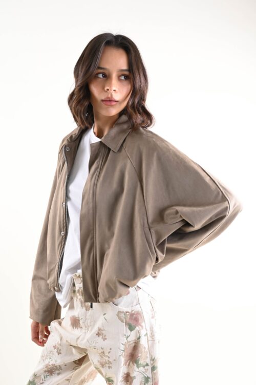 Alternative view of GIACCA SCAMOSCIATA CON ZIP