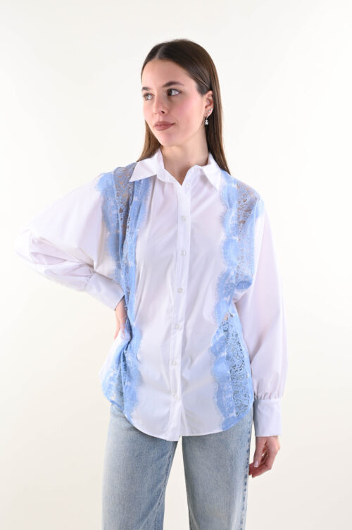 CAMICIA CON INSERTI IN PIZZO