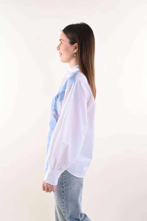 Alternative view of CAMICIA CON INSERTI IN PIZZO