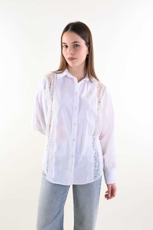 CAMICIA CON INSERTI IN PIZZO