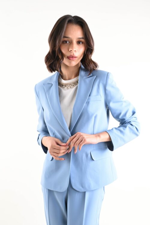 BLAZER MONOPETTO CON BOTTONE EFFETTO MARTELLATO