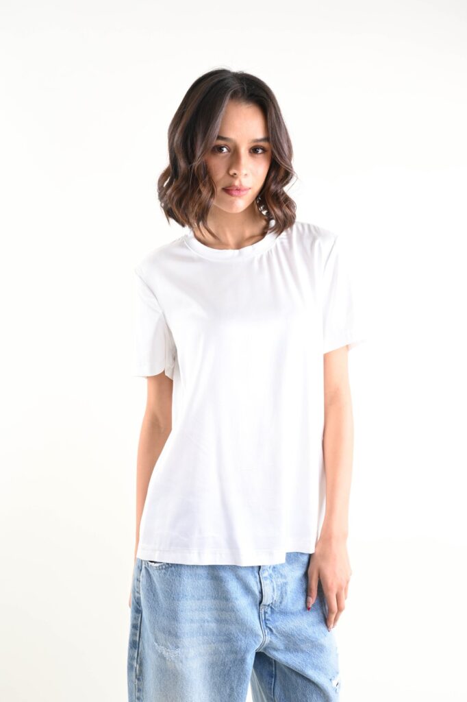 T-SHIRT IN COTONE - Bianco, TU 