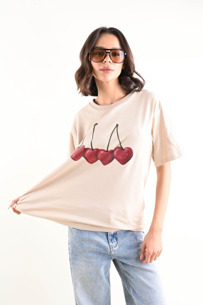 T-SHIRT STAMPA CILIEGIE 