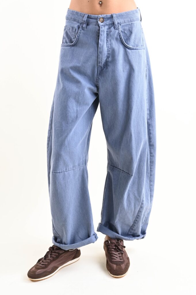 PANTALONI BALLOON IN DENIM MORBIDO 
