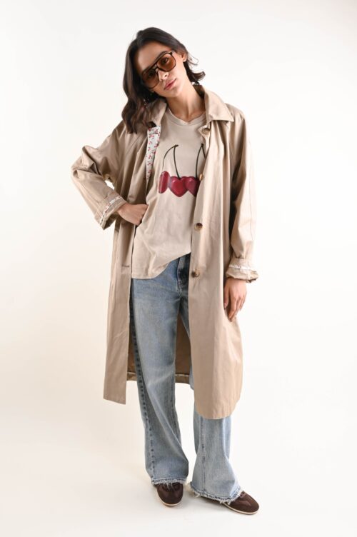 TRENCH CON FODERA DECORATA