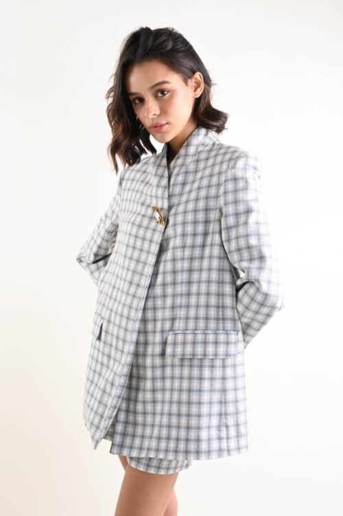 GIACCA STRUTTURATA A QUADRI