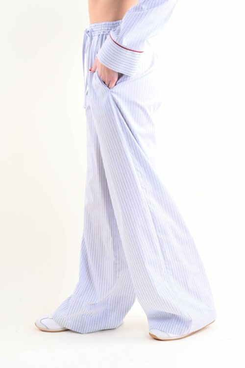 Alternative view of PANTALONI DA COMPLETO A RIGHE CON COULISSE