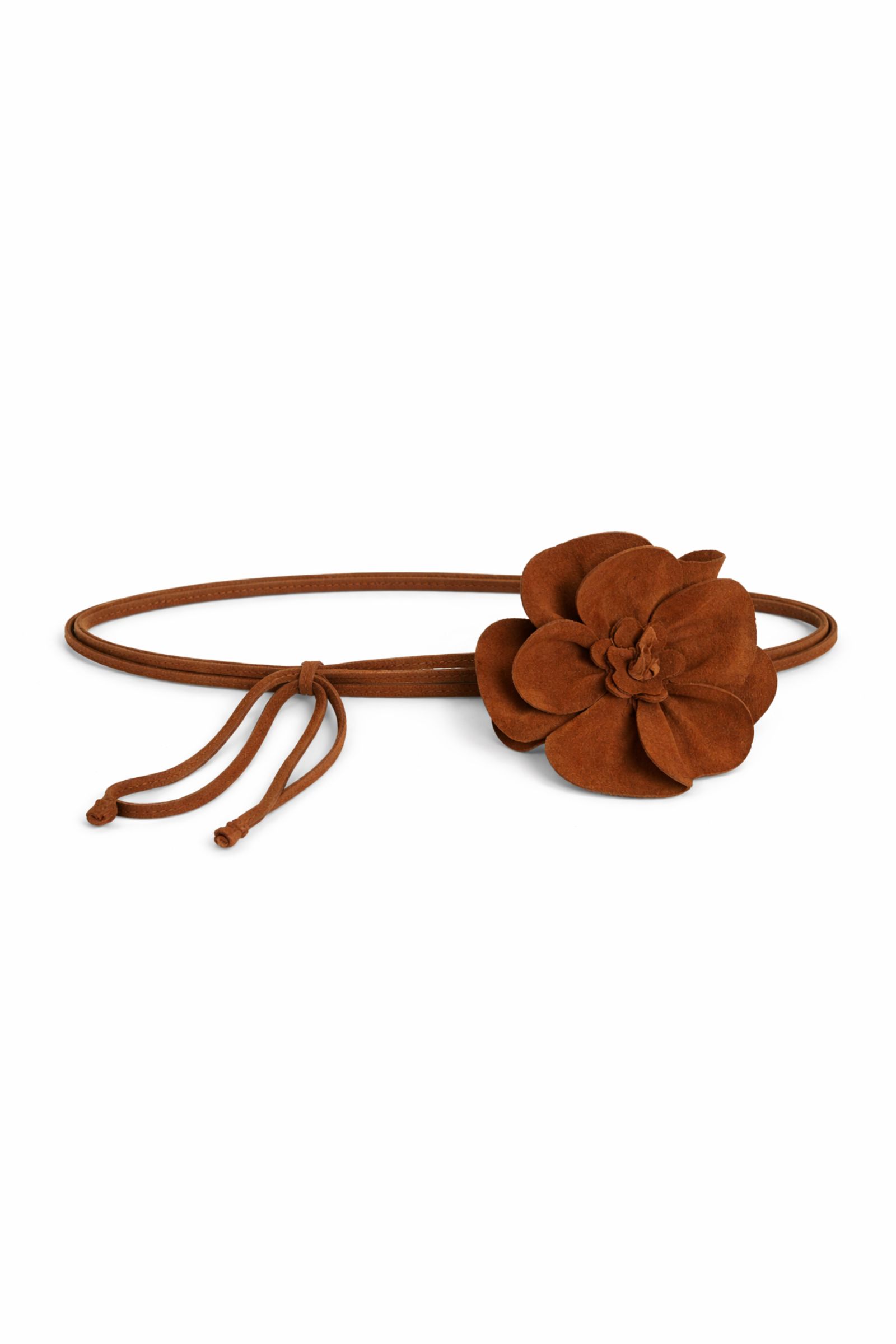 108 - Copia CINTURA IN VERA PELLE CON FIORE - Δέρμα, TU