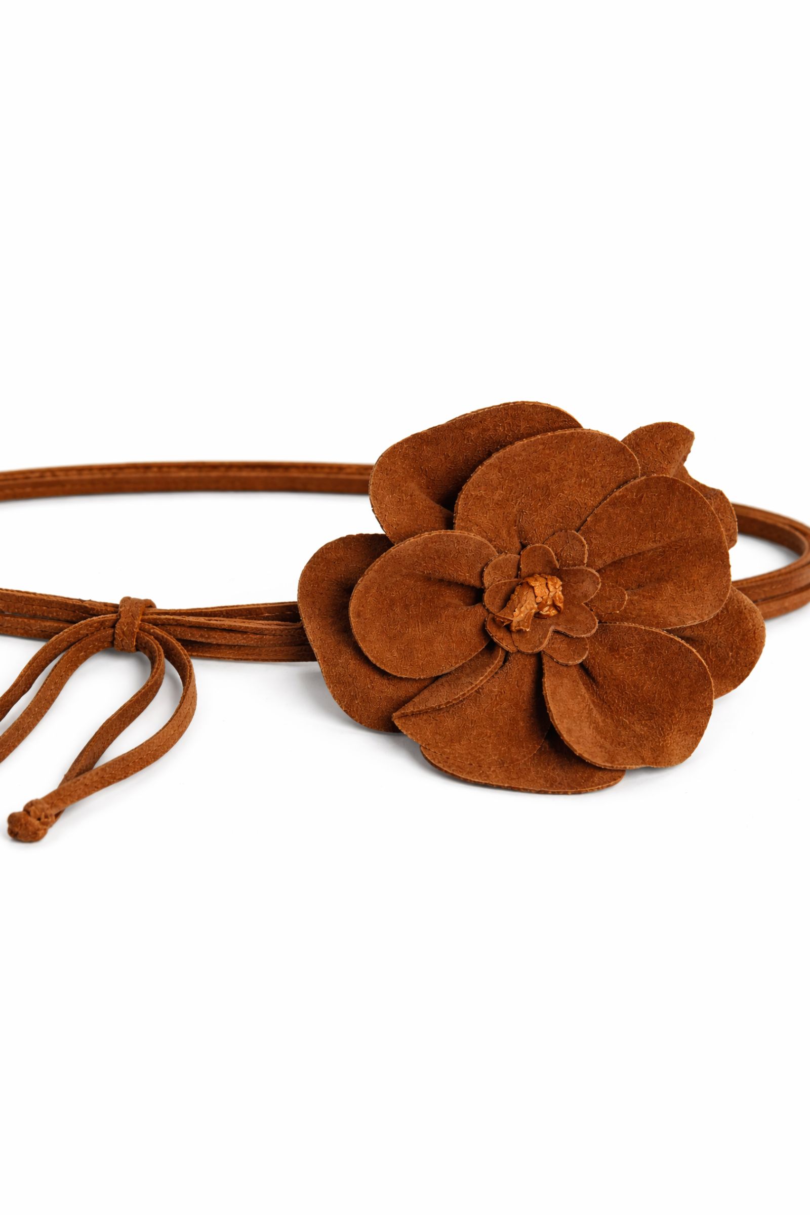 CINTURA IN VERA PELLE CON FIORE - Image 2