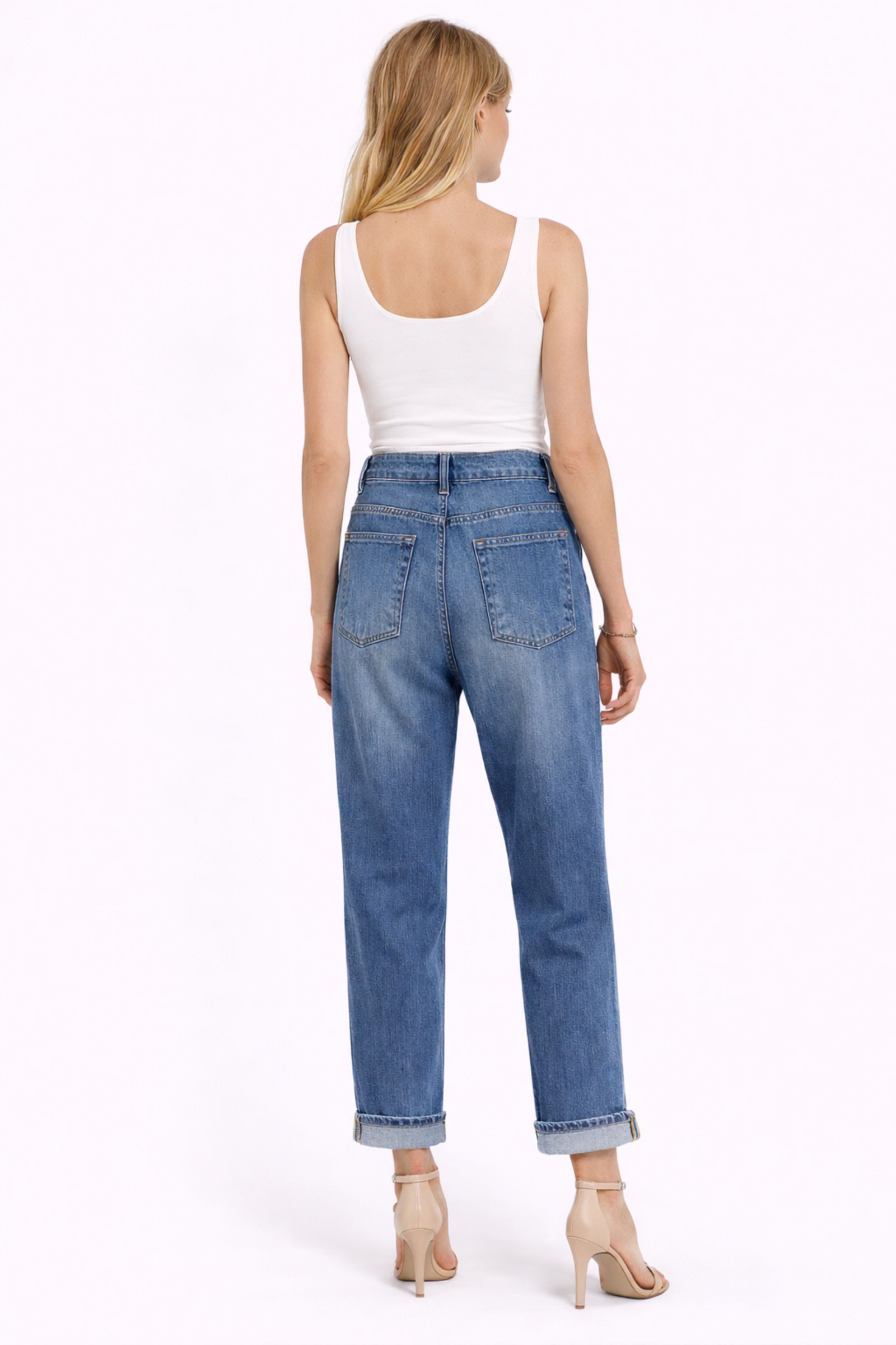 JEANS REGULAR CON RISVOLTO - immagine 4