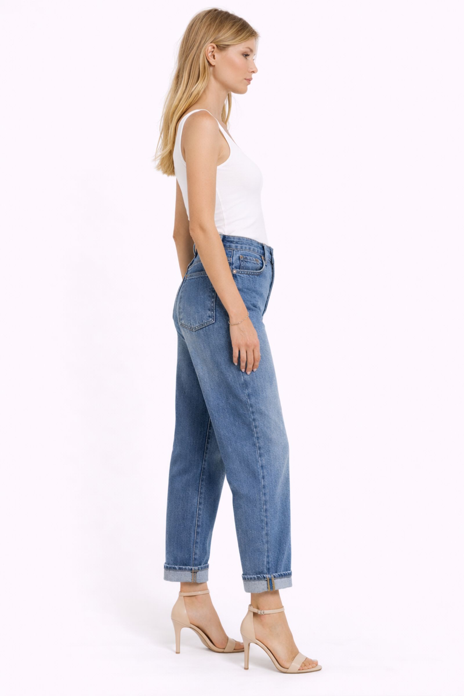 JEANS REGULAR CON RISVOLTO - immagine 3