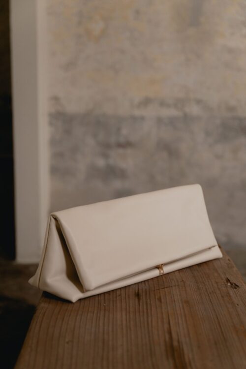 POCHETTE IN PELLE LISCIA A PORTAFOGLIO