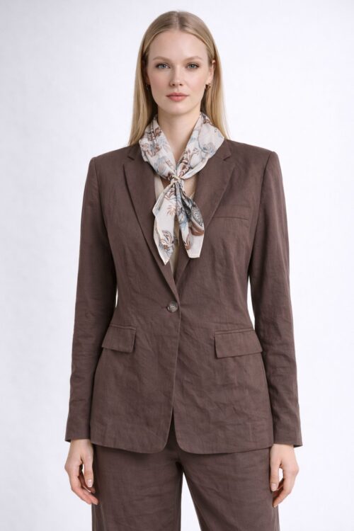 Alternative view of GIACCA CON FOULARD