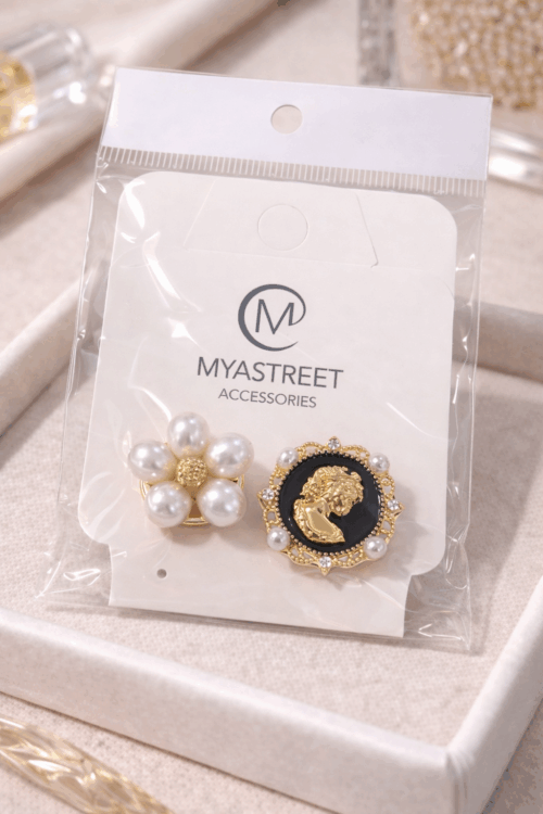 Alternative view of GEMELLI CON CAMEO E PERLE PER CAMICIA