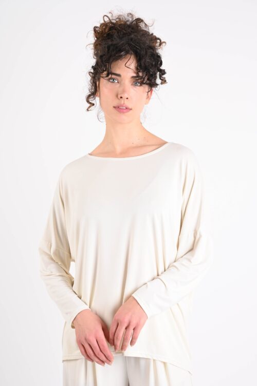 MAGLIA OVER A MANICHE LUNGHE IN MODAL