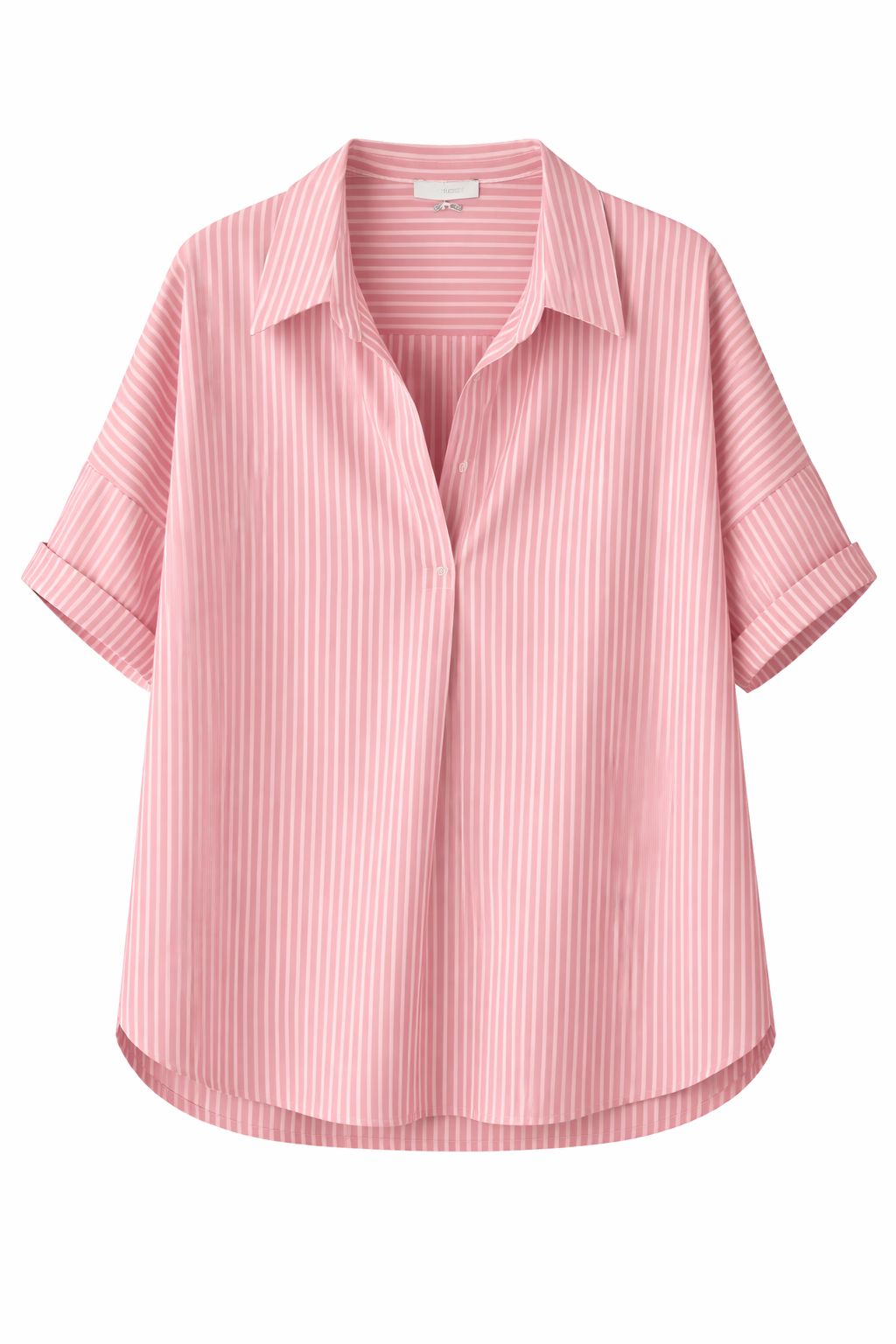 ChatGPT Image 2 mar 2026, 11_57_51 BLUSA A RIGHE CON SCOLLO A V - Τριαντάφυλλο, TU