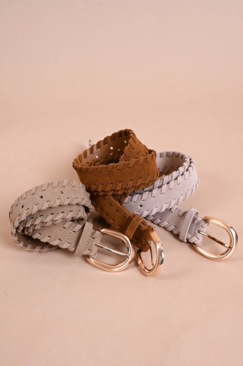 Alternative view of CINTURA SCAMOSCIATA CON LAVORAZIONE INTRECCIATA