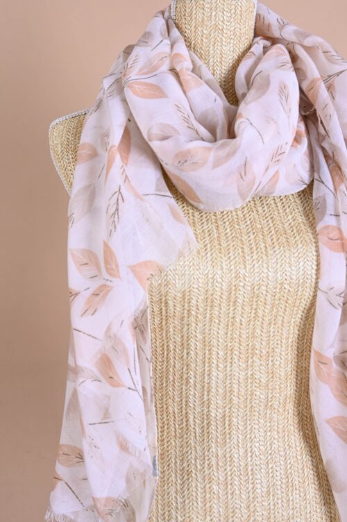 Alternative view of PASHMINA STAMPA FOGLIE