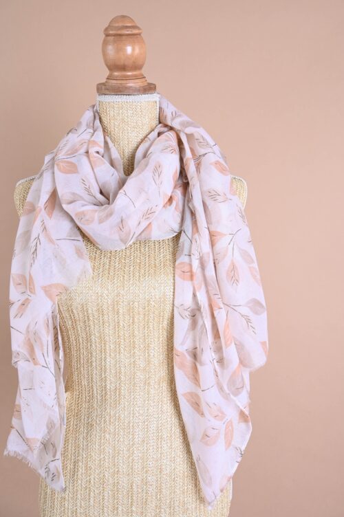 PASHMINA STAMPA FOGLIE