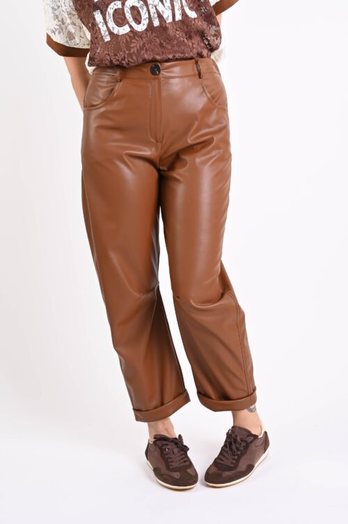 Alternative view of PANTALONI IN ECOPELLE